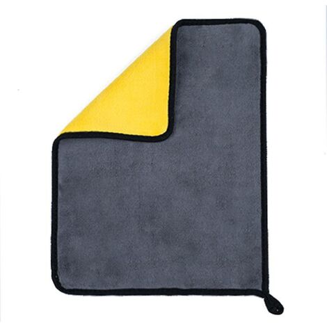 Serviette de bain pour chien en microfibre jaune, douce et ultra-absorbante, 50 x 100 cm