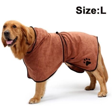 Serviette de bain pour chien, peignoir de bain absorbant à séchage rapide en microfibre, séchage rapide pour animaux de co