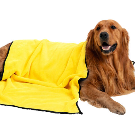 Serviette de bain super absorbante pour chien, serviette de séchage en microfibre pour petits, moyens et grands chiens et chats