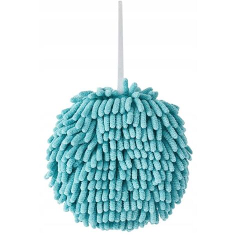 SERVIETTE DE CUISINE SALLE DE BAIN TORCHON SUR UNE FICELLE CROCHET BOULE TURQUOISE