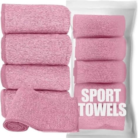 Serviette De Gym En Microfibre - Séchage Rapide - Anti-Odeur - Pour Transpiration Entraînements - 5 Pièces - 40 X 68 Cm