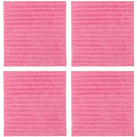 Serviette de nettoyage carrée rose, 10 pièces, 30x30cm, chiffons de nettoyage Super absorbants
