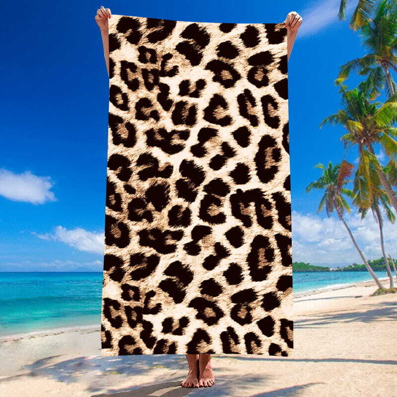 SERVIETTE DE PLAGE 180x100 LÉOPARD