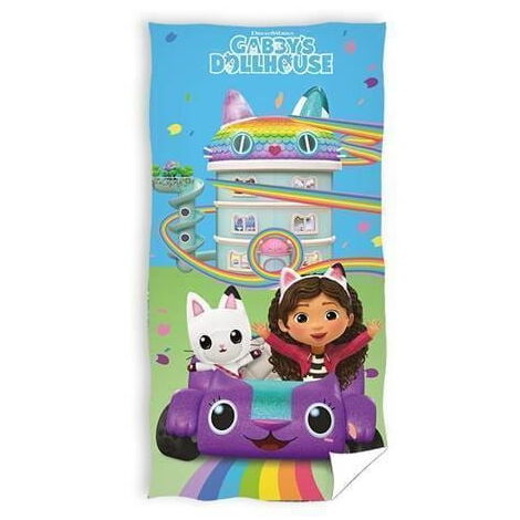 Serviette de plage 70x140 Chat Maison Gabi
