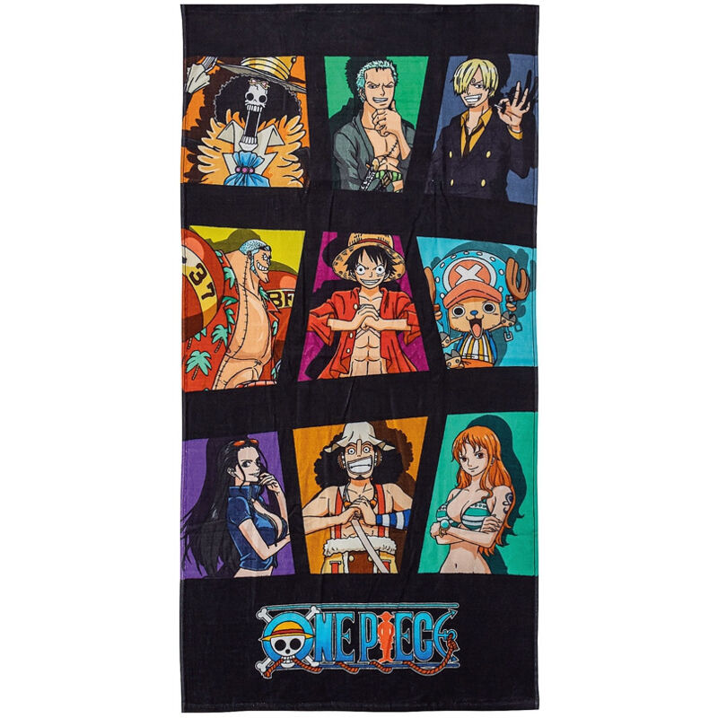 Serviette de plage Cerdá One Piece Premium Strawhat Crew 70 x 140 cm Multicolore
