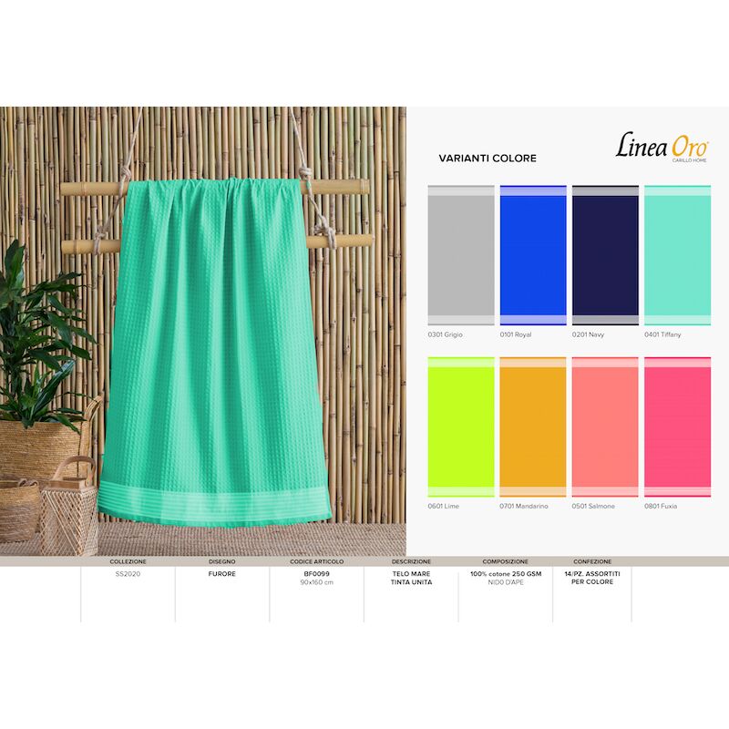 Serviette de plage de couleur unie de couleur royale