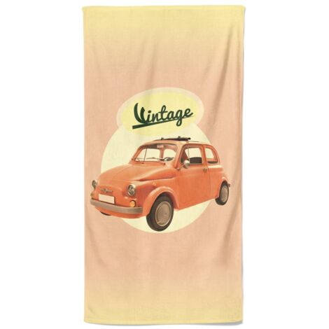 SERVIETTE DE PLAGE en éponge 500 VINTAGE taille grand cm. 90 x 170