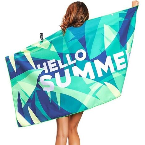 Serviette de Plage en Microfibre - 150x75cm - Anti-Sable, Séchage Rapide et Légère