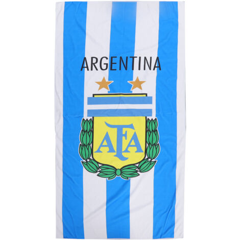 Serviette de Plage Fan 2022 avec Drapeau National et Logo Équipe, 140x72cm - Idée Cadeau