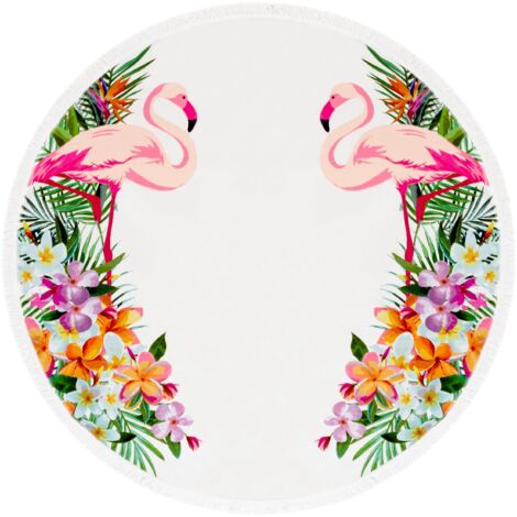 SERVIETTE DE PLAGE FLAMINGS 150 CM BTR-02