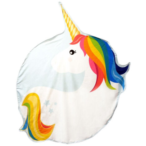 Serviette de Plage "Licorne" 150cm Blanc