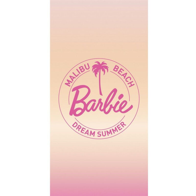 aymax - serviette de plage - logo barbie - 70 cm x 140 cm