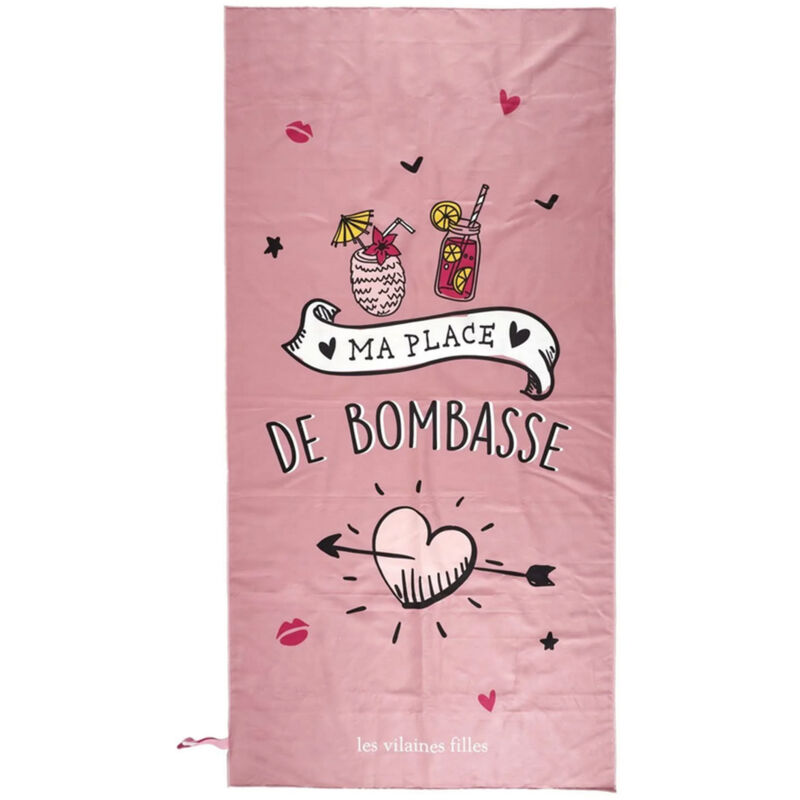 Serviette de plage en microfibre ma place de bombasse