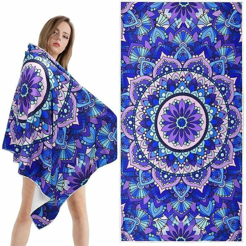 Serviette de Plage Microfibre Femme Serviette de Bain Drap de Plage Douce Serviette de Sport Séchage Rapide Grande Serviette Absorbant pour Voyage