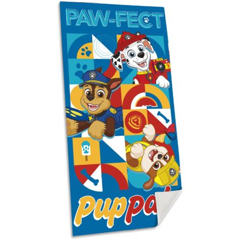 Serviette de plage Pat' Patrouille 70 x 140 cm en coton
