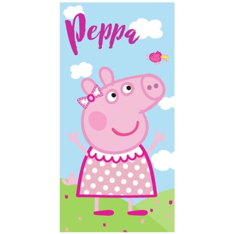 Serviette de plage Peppa Pig à séchage rapide, grande taille (70 x 140 cm), R080K