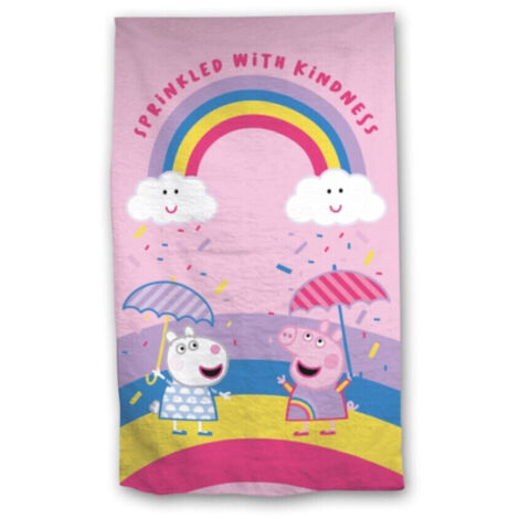 Serviette de plage - Peppa pig sprinkled with kindness - 70 cm x 140 cm