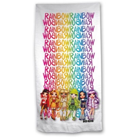 Serviette de plage - Poupées Rainbow High - 70 cm x 140 cm