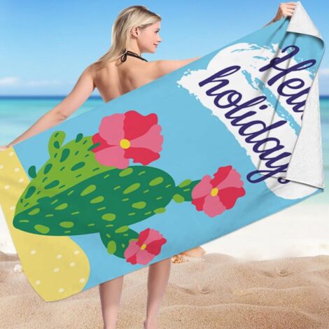 Serviette de plage rectangulaire HELLO HOLIDAYS 150x70 REC54WZ2