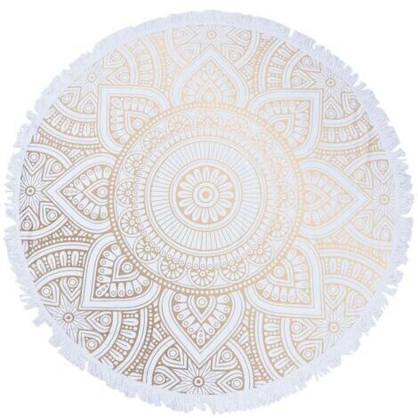 Serviette de plage ronde à séchage rapide, serviette de plage Mandala modèle abstrait, tapis de yoga, serviette de douche, serviette de bain