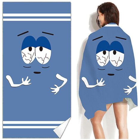 serviette De Plage Rversible En Microfibre 160x80cm (grands Yeux Bleus), Serviette De Plage Schage Rapide, Serviette De Voyage Lgre Et Portable