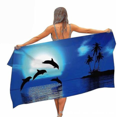Serviette de plage, serviette de bain en microfibre pour filles, femmes et enfants, très grande taille.