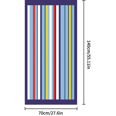 Serviette de plage, serviette de plage en fibres ultra-fines et absorbantes, serviette imprimée, tapis de plage