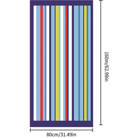 Serviette de plage, serviette de plage en fibres ultra-fines et absorbantes, serviette imprimée, tapis de plage