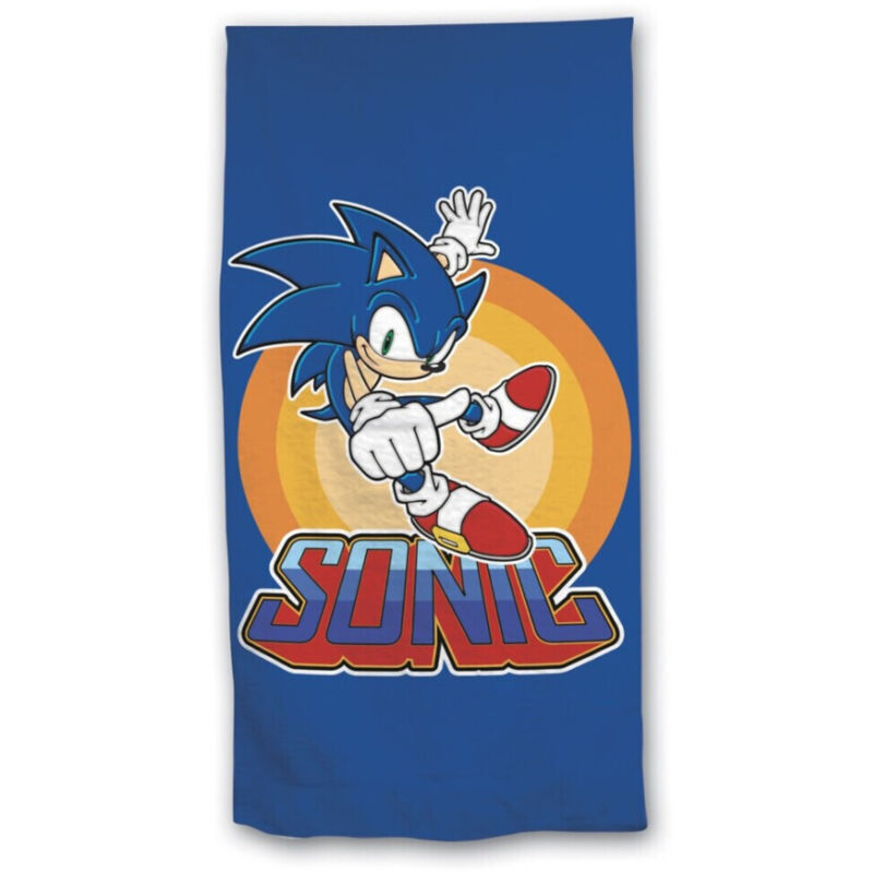 Serviette de plage - Sonic - Pouce vers le haut - Bleue - 70x140 cm