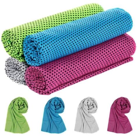 Serviette de Refroidissement 4 Pièces - Microfibre - Lavable en machine - 30x80cm