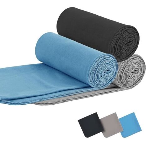 Serviette de Sport - Non spécifié - 3 PCS - Microfibre - Séchage Rapide - Couleur Bleu