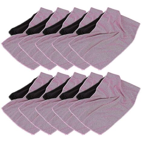 Serviette de sport rose à sensation de fraîcheur, séchage rapide, idéale pour l'extérieur.
