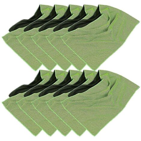 Serviette de sport verte à sensation de fraîcheur, séchage rapide, idéale pour l'extérieur.