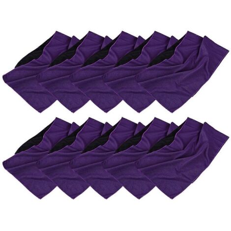 Serviette de sport violette à séchage rapide, idéale pour la salle de sport.