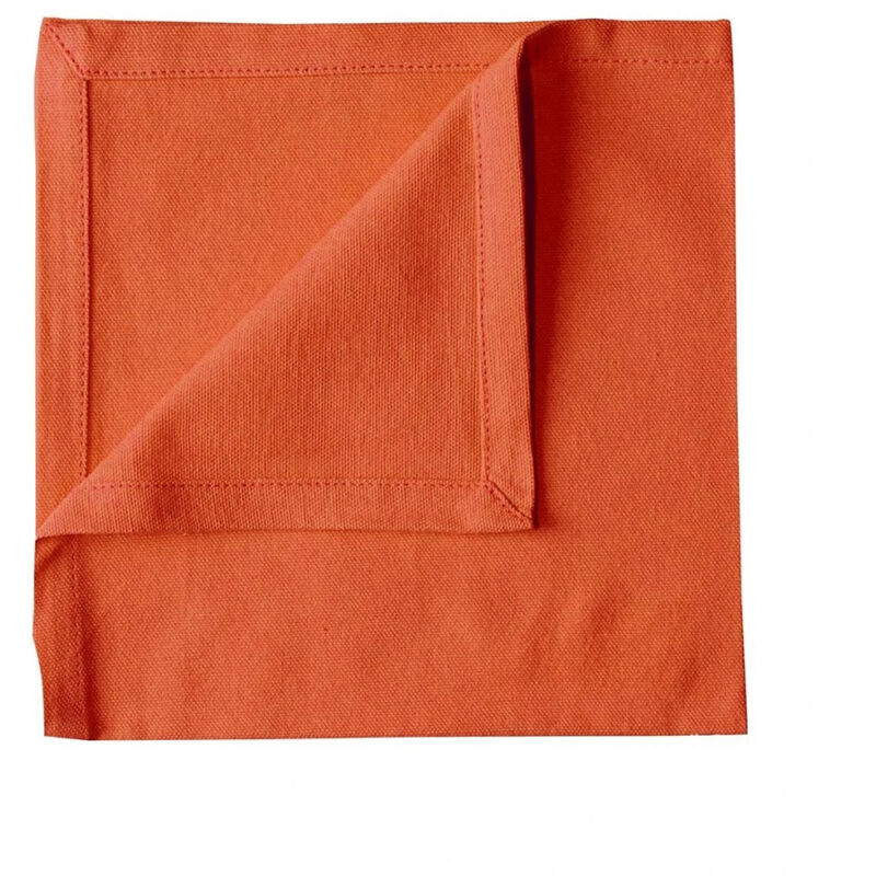 Serviette de table unie et colorée Orange 40x40 cm