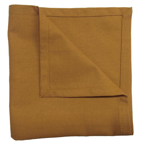 Serviette de table unie et colorée Cuivre 40x40 cm