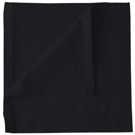 Serviette de table unie et colorée Noir 40x40 cm