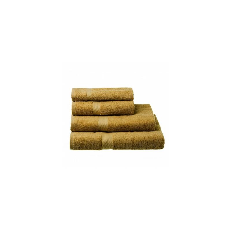 wadiga - serviette de toilette 100% coton jaune moutarde - 50x100cm - jaune