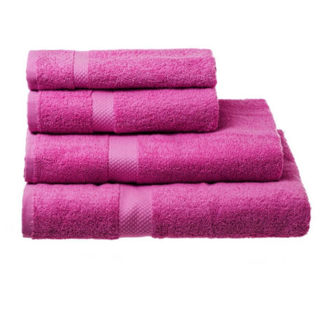 Serviette de Toilette 100% Coton Fuchsia - 50x100cm