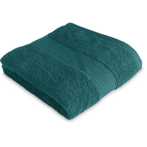 Serviette de Toilette 50 x 90 cm - 100% Coton - 450 gr/m2 - Bleu canard