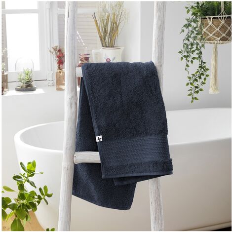 Serviette de toilette 50 x 90 cm GARANCE Bleu minuit