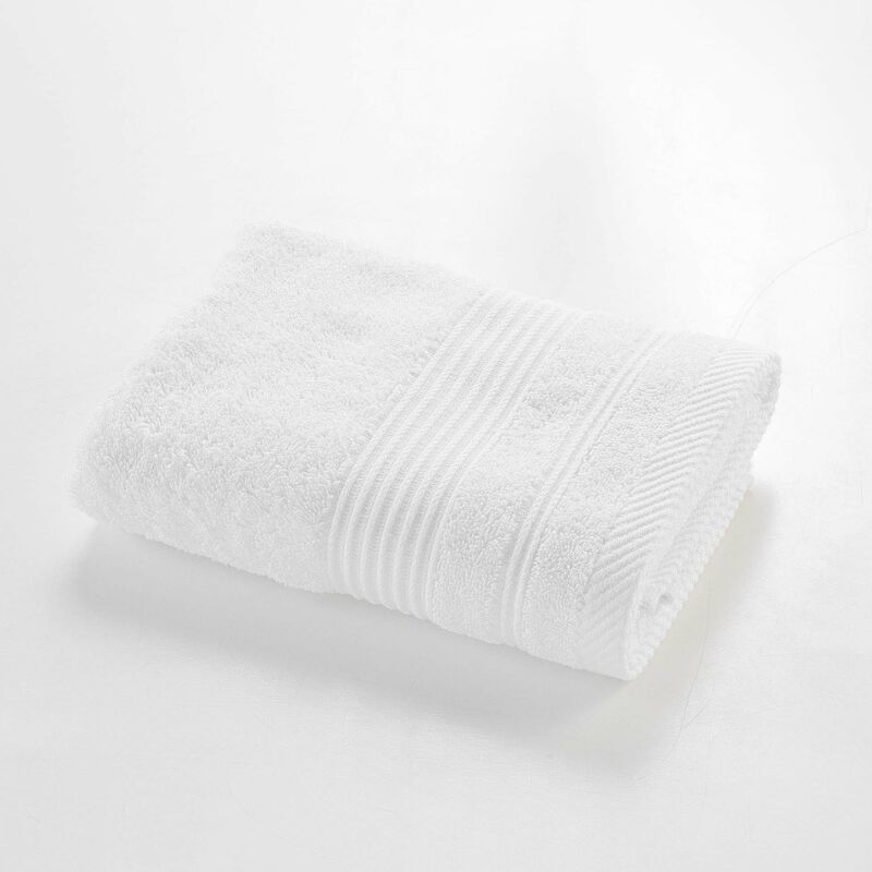 1001kdo - serviette de toilette 50 x 90 cm tendresse blanc