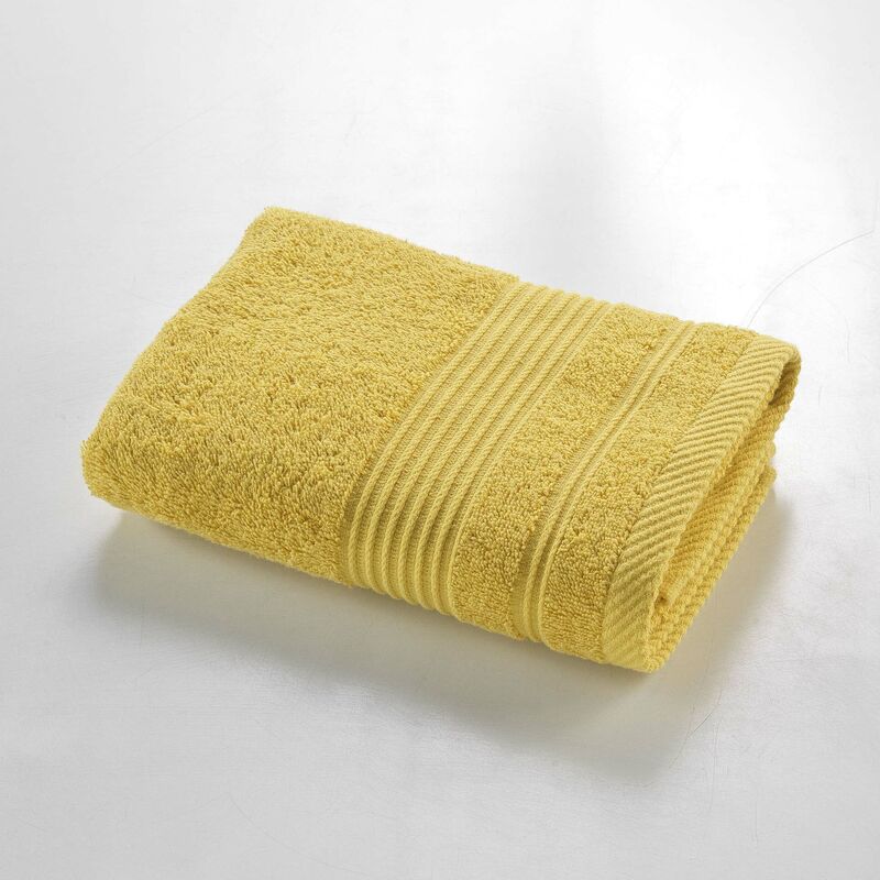 1001kdo - serviette de toilette 50 x 90 cm tendresse jaune