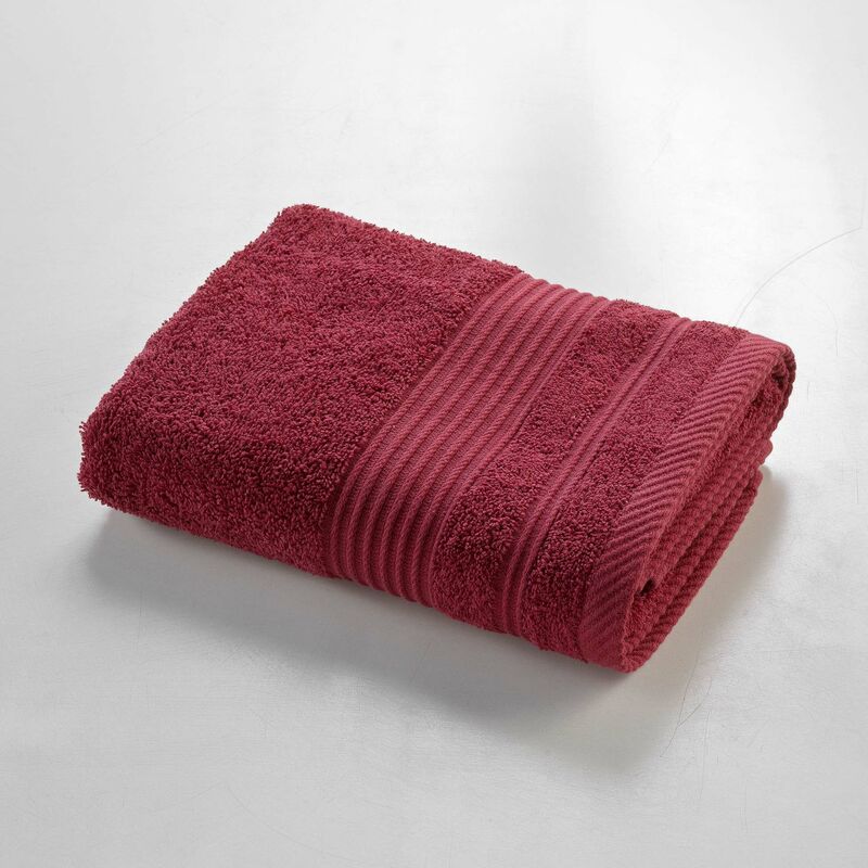 1001kdo - serviette de toilette 50 x 90 cm tendresse rouge