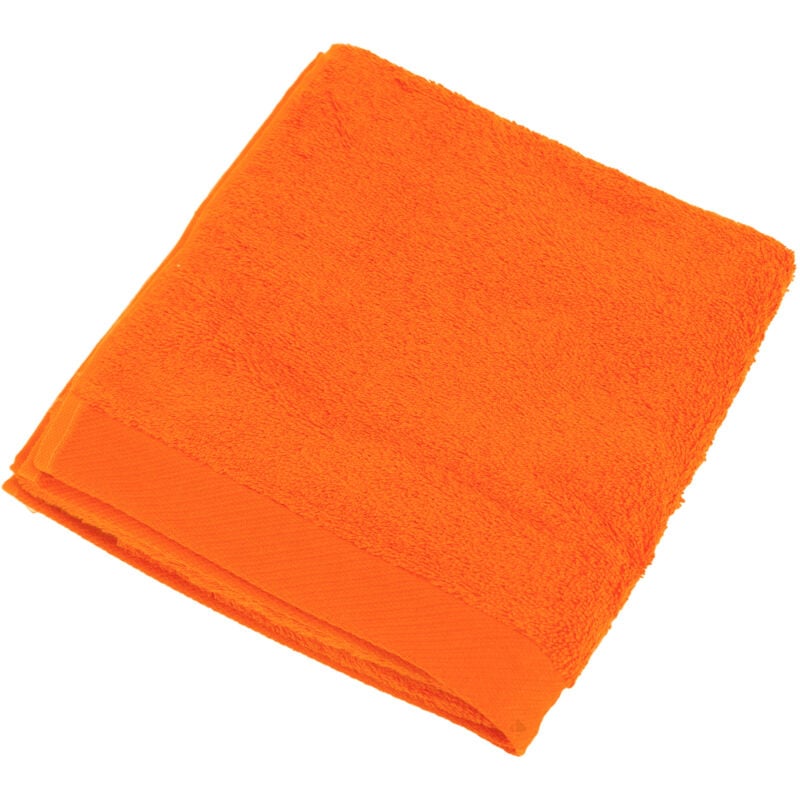 serviette de toilette 50x100 alba - orange butane