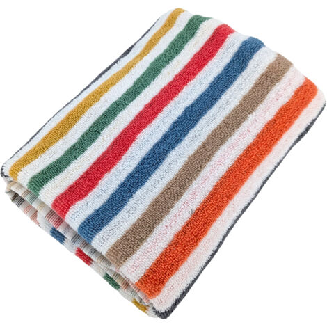 Serviette de toilette 50x100 cm pur coton collection RISALTO rayures multicolore