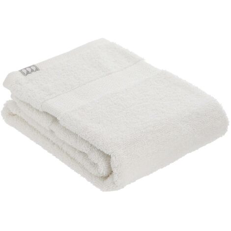 Serviette de toilette 50x90 cm 100% coton - blanc - Tendance