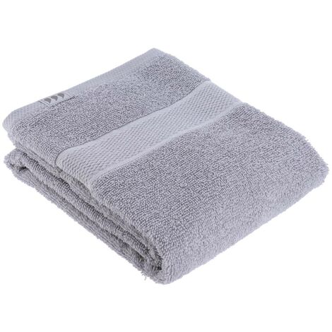 Serviette de toilette 50x90 cm 100% coton - gris clair - Tendance