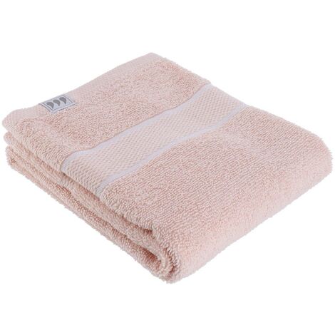 Serviette de toilette 50x90 cm 100% coton - rose poudre - Tendance