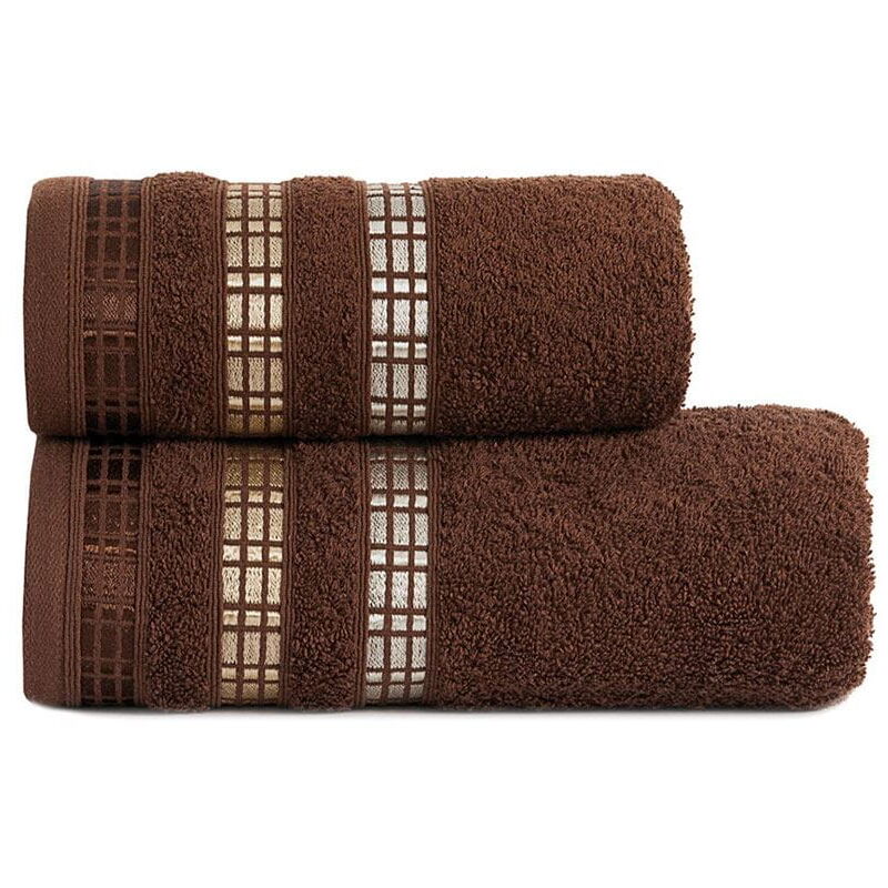 Serviette de toilette 50x90 marron luxe Marquisette